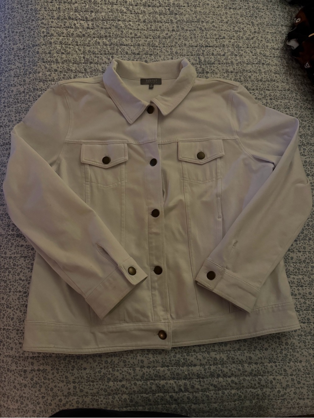 Habitat Cream Button-Front Jean Jacket
